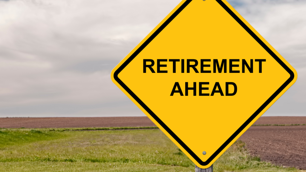 Sign saying retirement ahead, in reference to retirement interest only mortgages