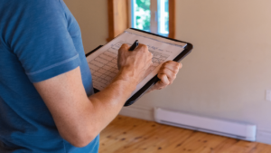 Surveyor carrying out a house survey - what is a house survey and which survey do I need