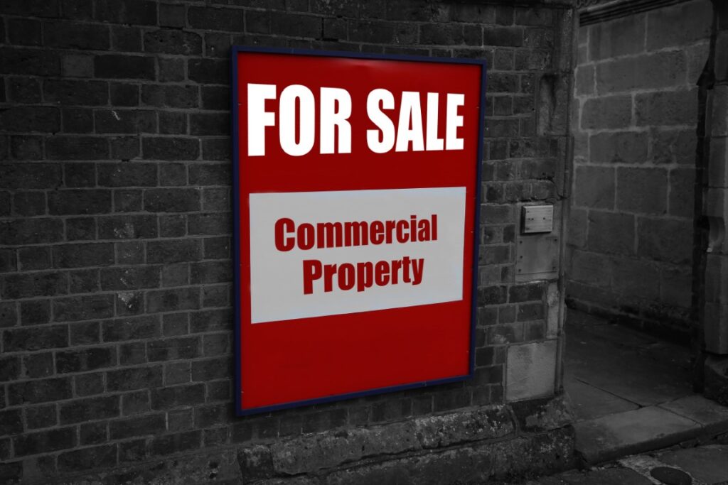 Commercial property for sale sign