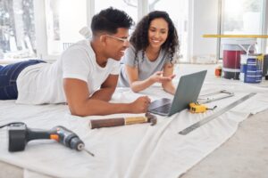Couple learning how to get into property development
